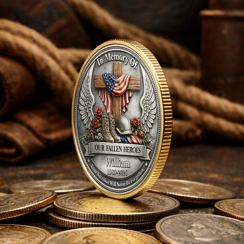 Personalized Memorial Commemorative Coin Custom Name Gift Commemorative Coin GradoCreations
