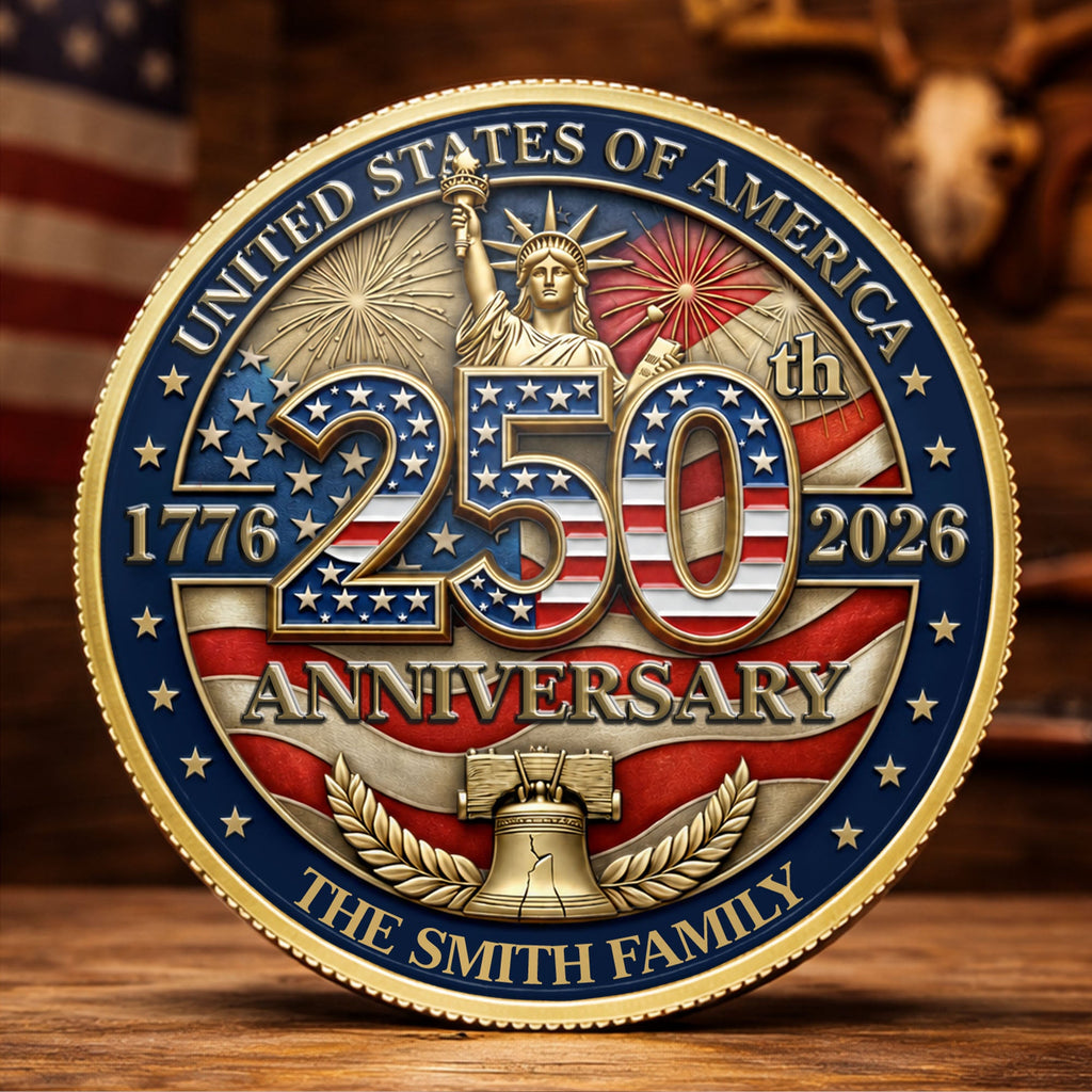 Personalized Commemorative Coin Custom Name Gift for Family Commemorative Coin GradoCreations