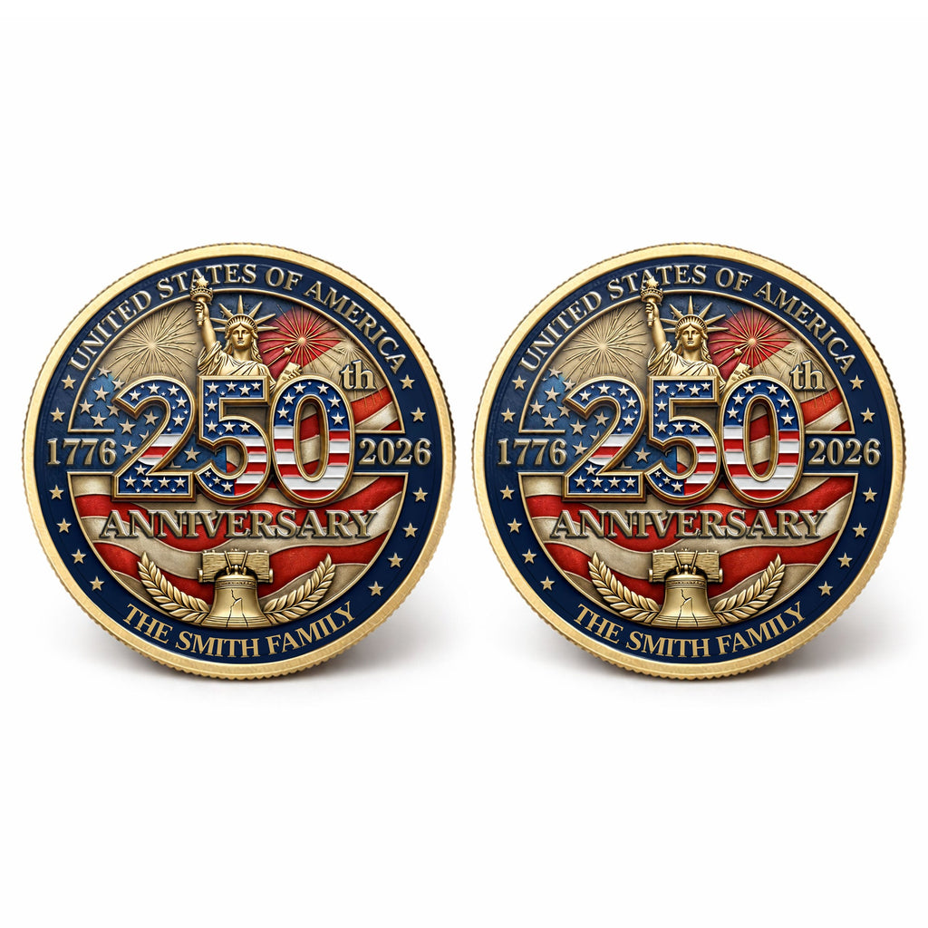 Personalized Commemorative Coin Custom Name Gift for Family Commemorative Coin GradoCreations