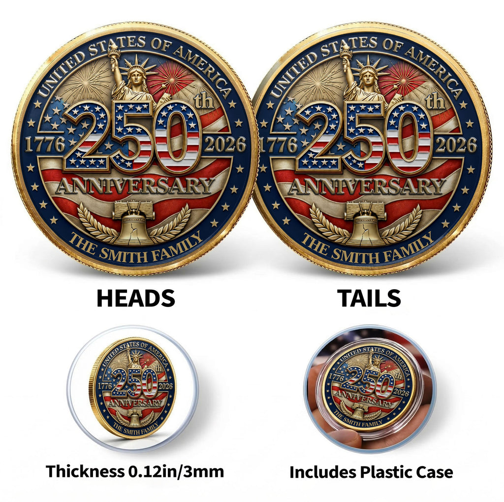 Personalized Commemorative Coin Custom Name Gift for Family Commemorative Coin GradoCreations
