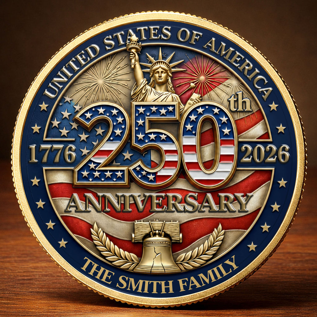 Personalized Commemorative Coin Custom Name Gift for Family Commemorative Coin GradoCreations