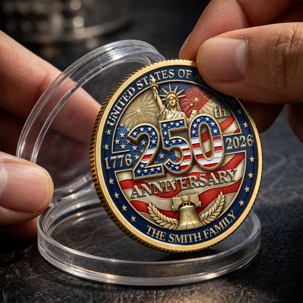 Personalized Commemorative Coin Custom Name Gift for Family Commemorative Coin GradoCreations
