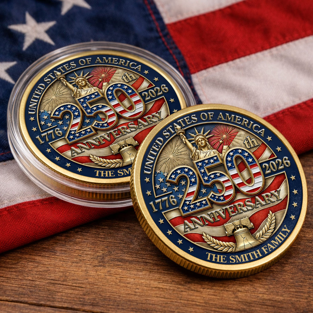 Personalized Commemorative Coin Custom Name Gift for Family Commemorative Coin GradoCreations