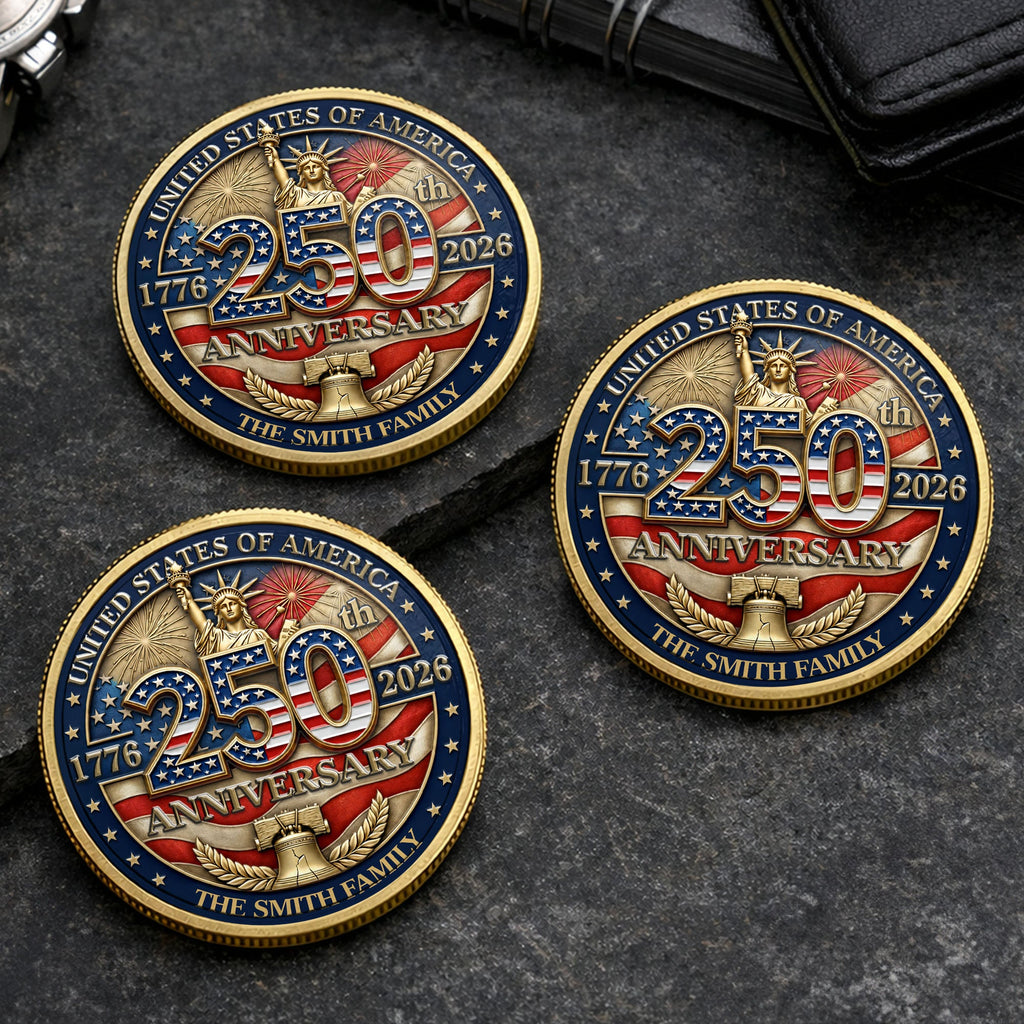 Personalized Commemorative Coin Custom Name Gift for Family Commemorative Coin GradoCreations