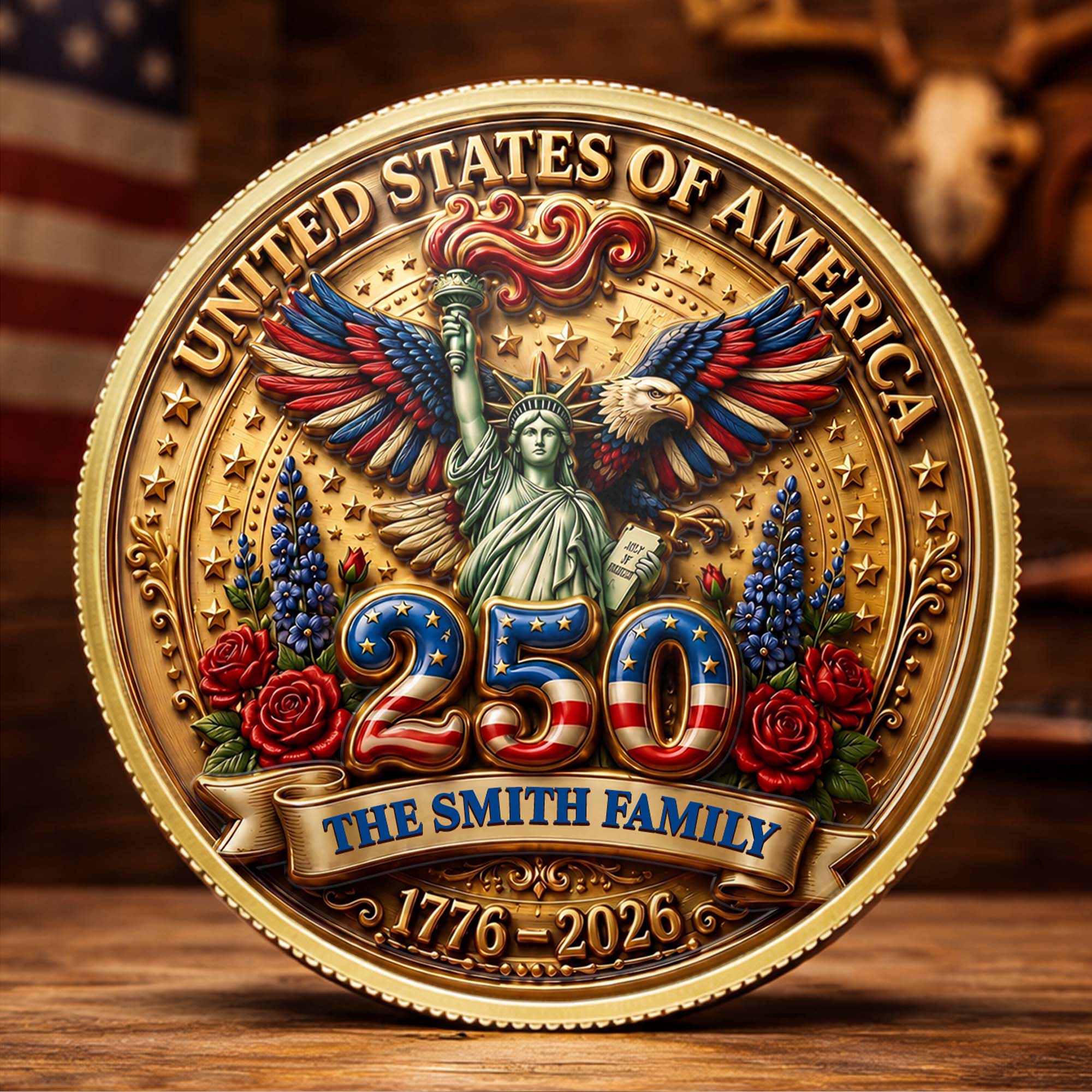 Personalized Commemorative Coin Custom Name Family Gift Commemorative Coin GradoCreations