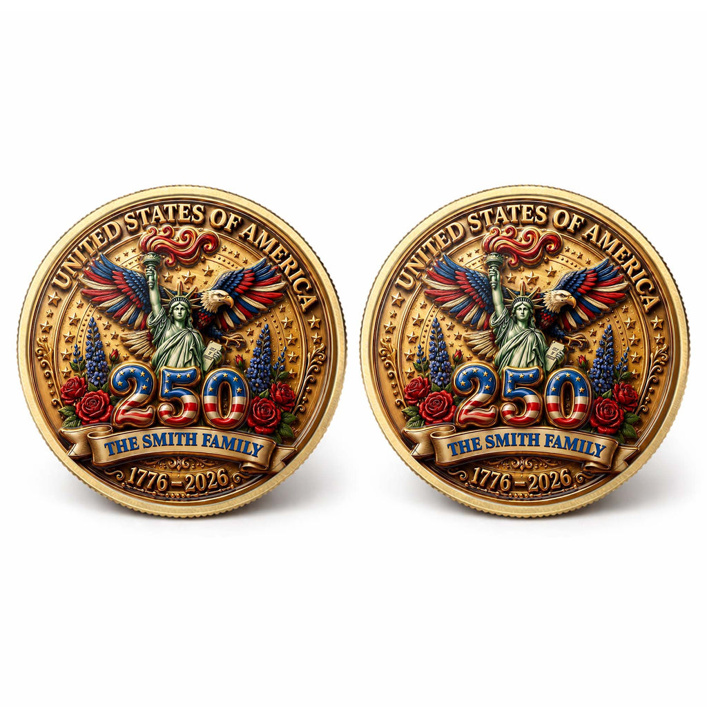 Personalized Commemorative Coin Custom Name Family Gift Commemorative Coin GradoCreations