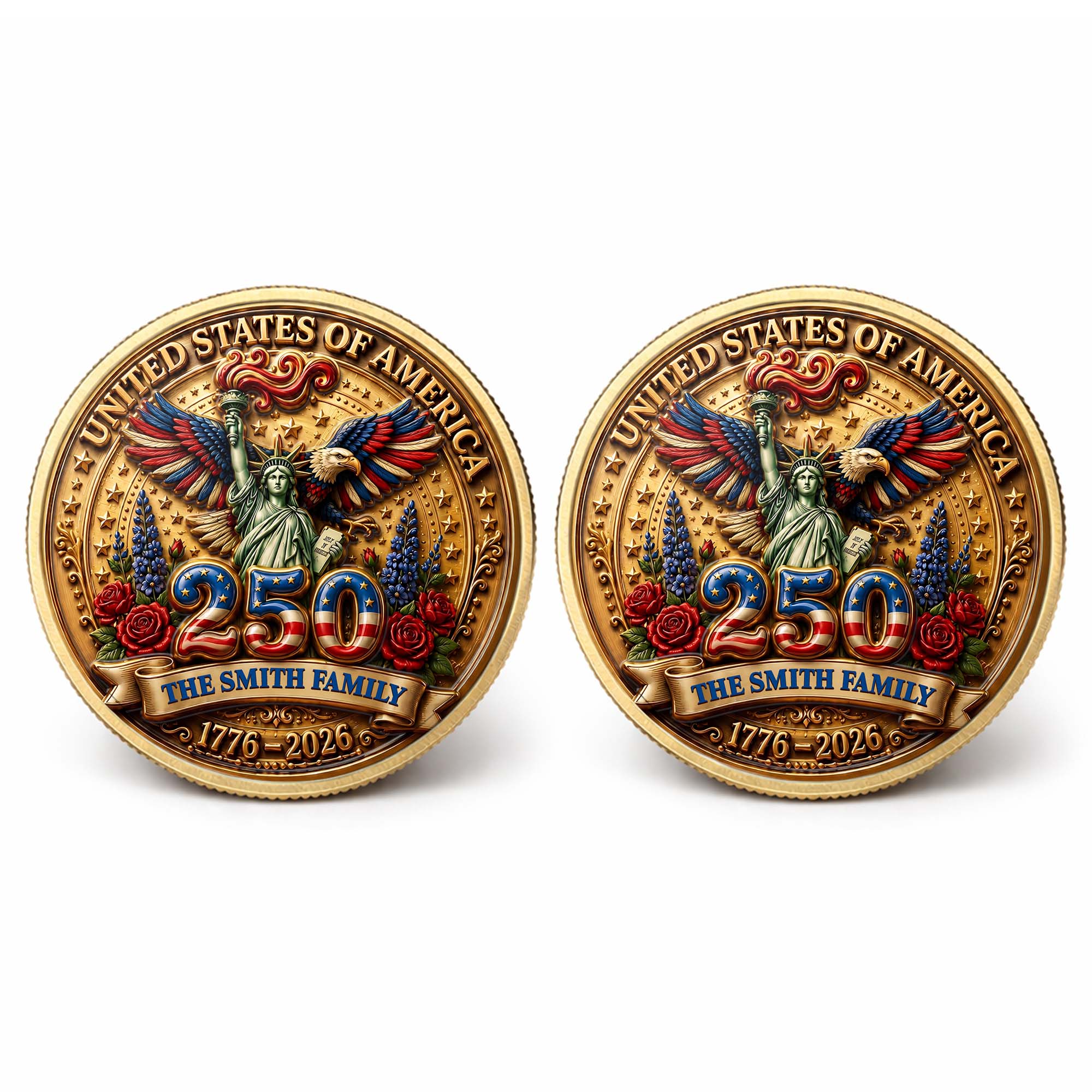 Personalized Commemorative Coin Custom Name Family Gift Commemorative Coin GradoCreations