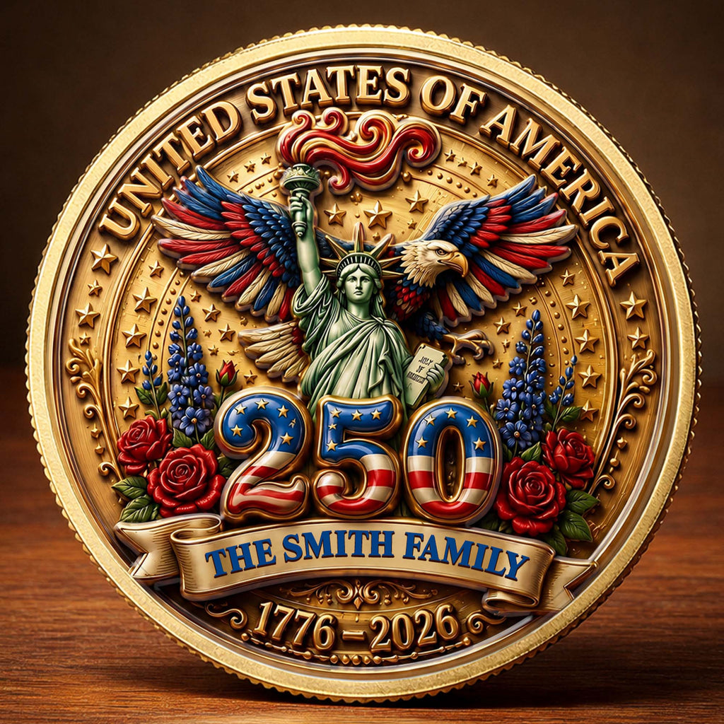 Personalized Commemorative Coin Custom Name Family Gift Commemorative Coin GradoCreations