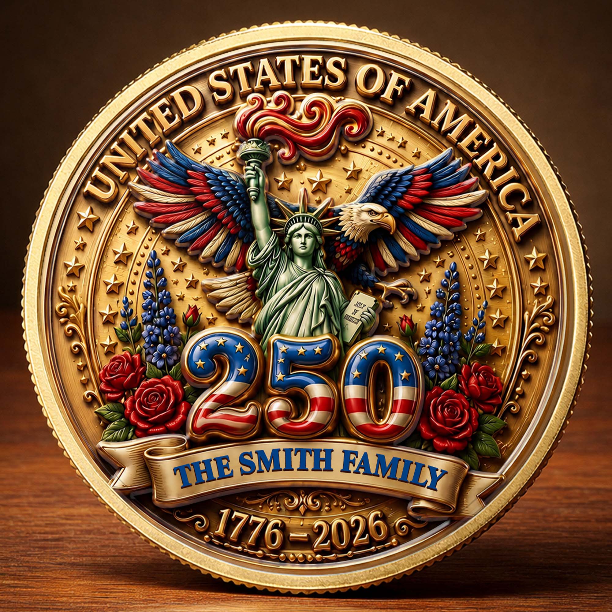 Personalized Commemorative Coin Custom Name Family Gift Commemorative Coin GradoCreations