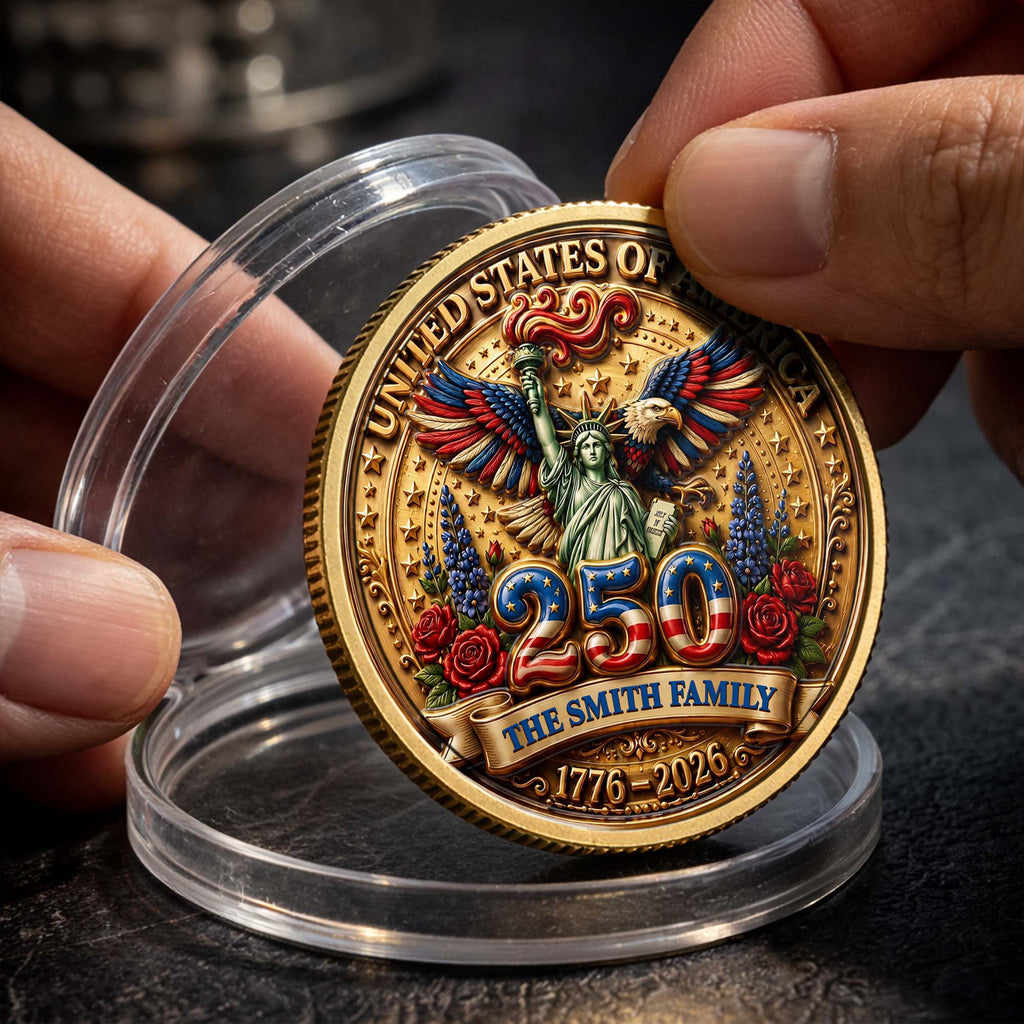 Personalized Commemorative Coin Custom Name Family Gift Commemorative Coin GradoCreations