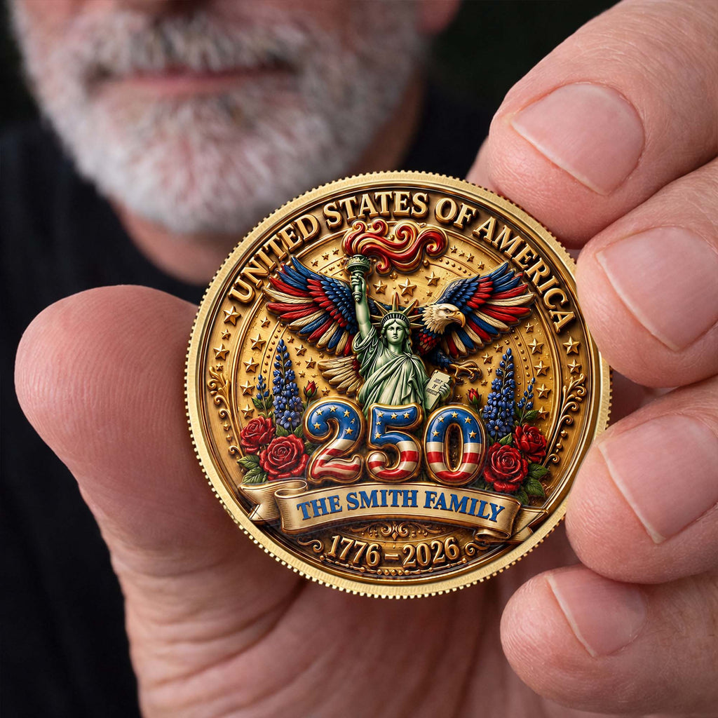 Personalized Commemorative Coin Custom Name Family Gift Commemorative Coin GradoCreations