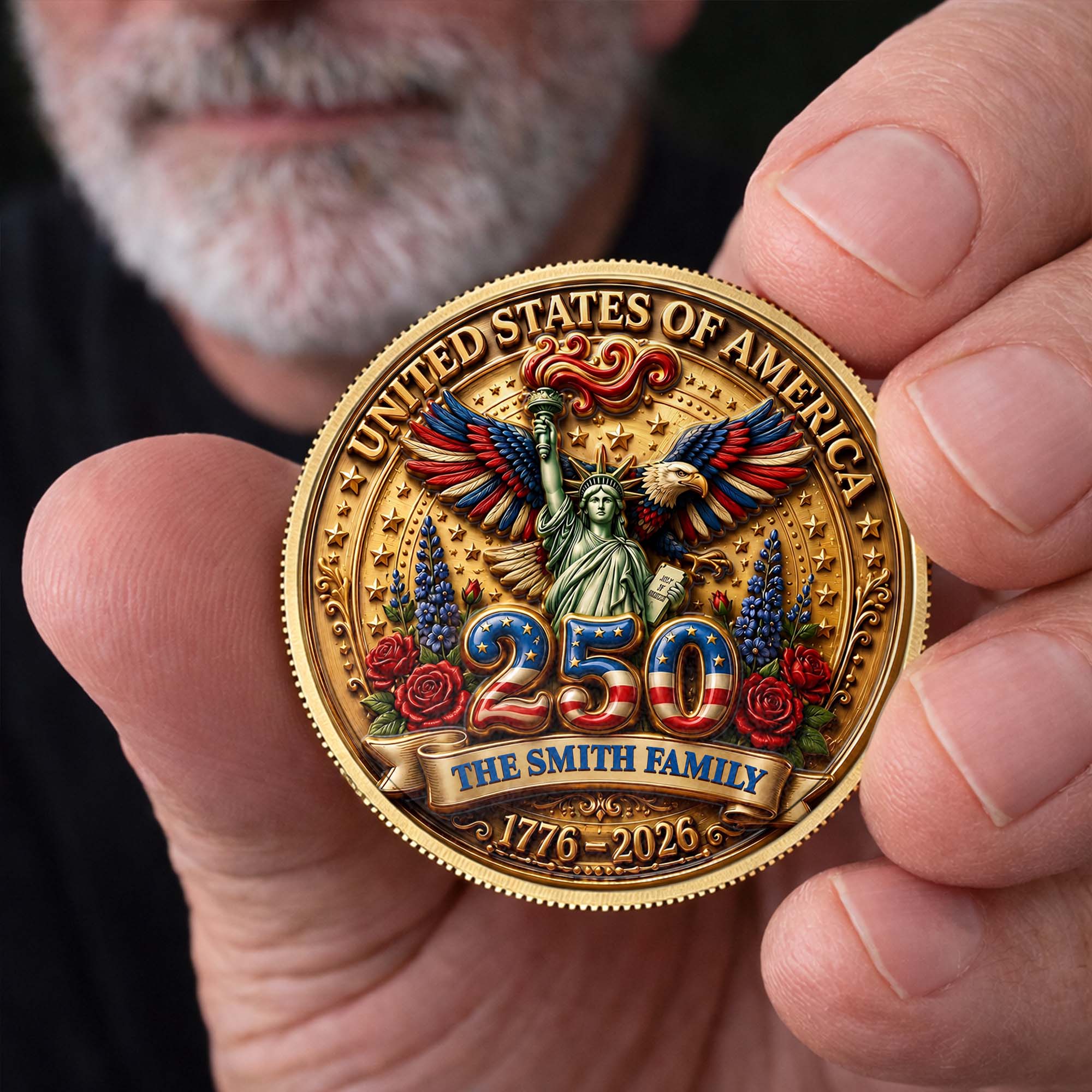 Personalized Commemorative Coin Custom Name Family Gift Commemorative Coin GradoCreations