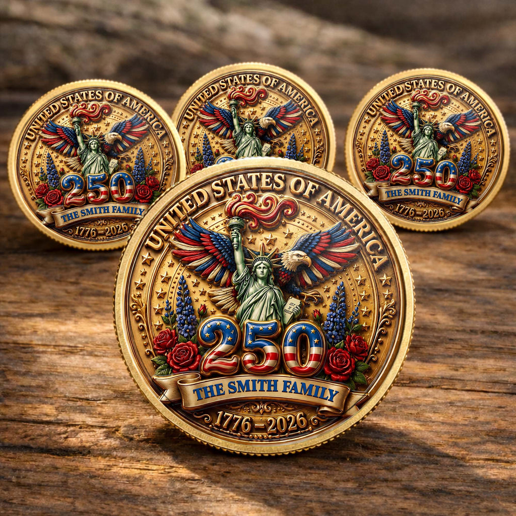Personalized Commemorative Coin Custom Name Family Gift Commemorative Coin GradoCreations