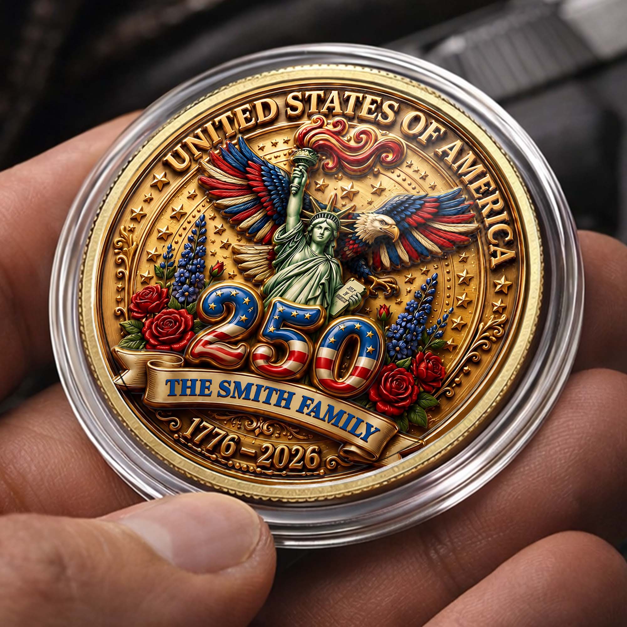 Personalized Commemorative Coin Custom Name Family Gift Commemorative Coin GradoCreations
