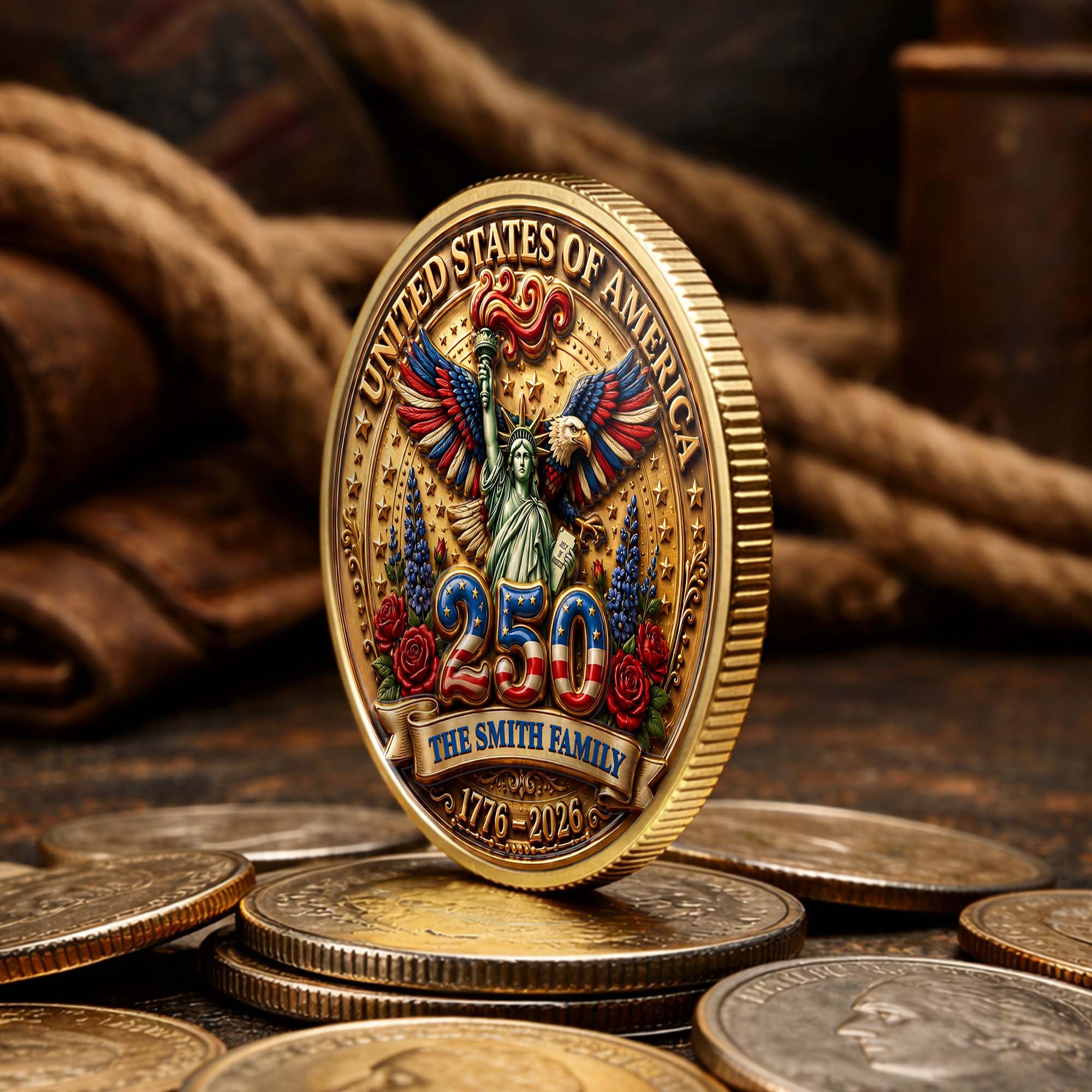Personalized Commemorative Coin Custom Name Family Gift Commemorative Coin GradoCreations