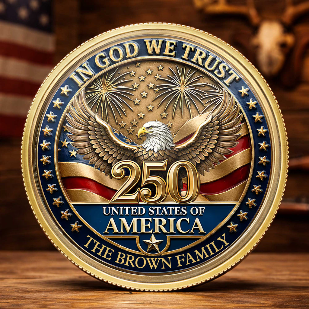 Personalized Commemorative Coin Custom Name Gift for Dad Commemorative Coin GradoCreations