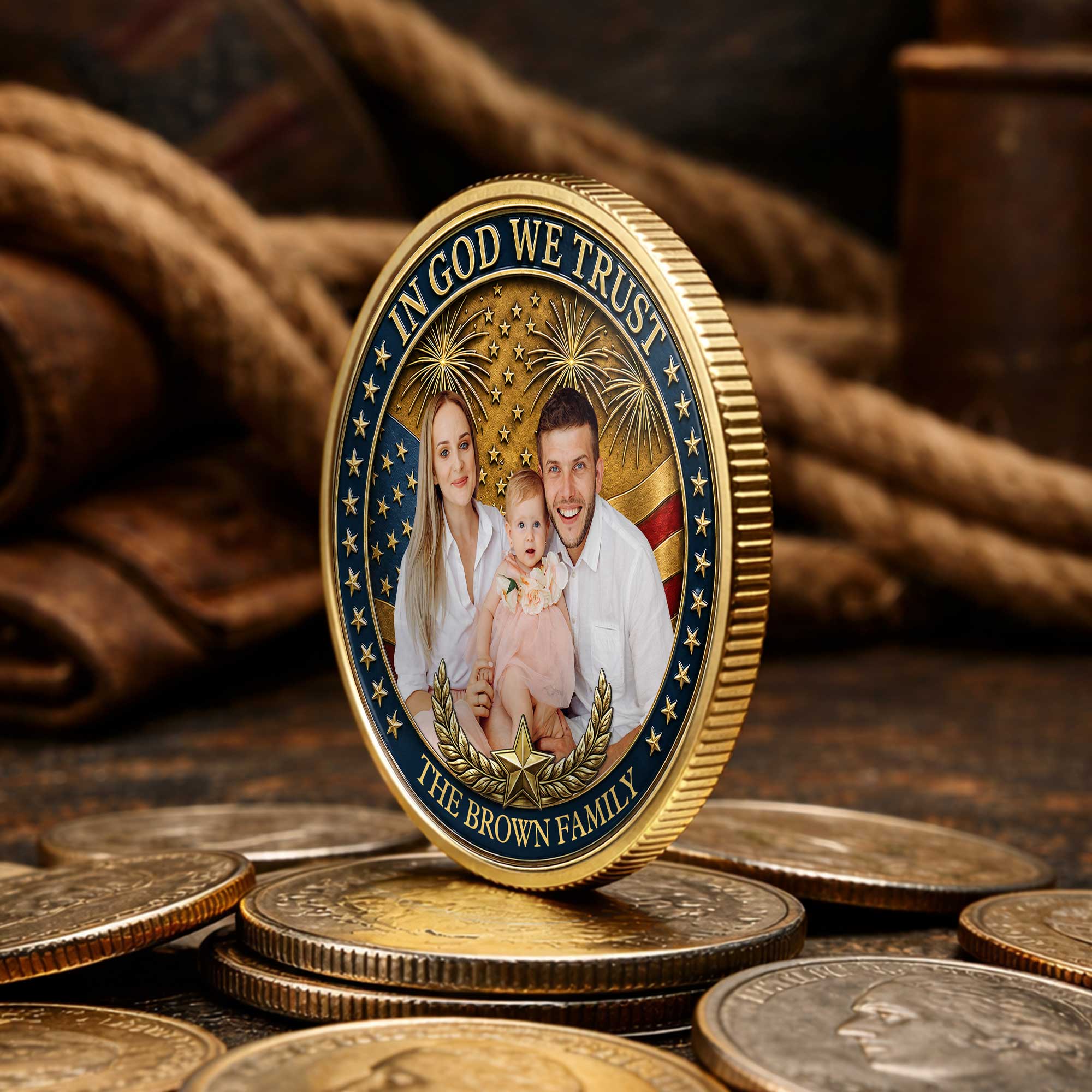 Personalized Commemorative Coin Custom Name Gift for Dad Commemorative Coin GradoCreations