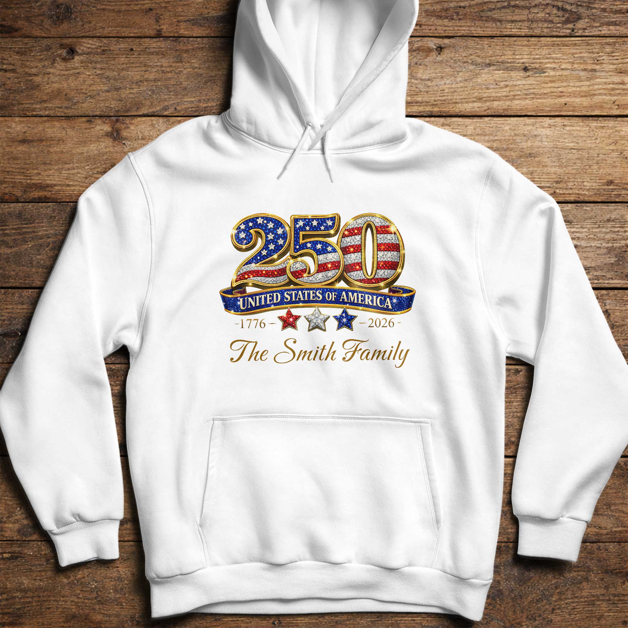 Personalized Family T-Shirt & Hoodie USA Flag Gift for Dad Shirt GradoCreations