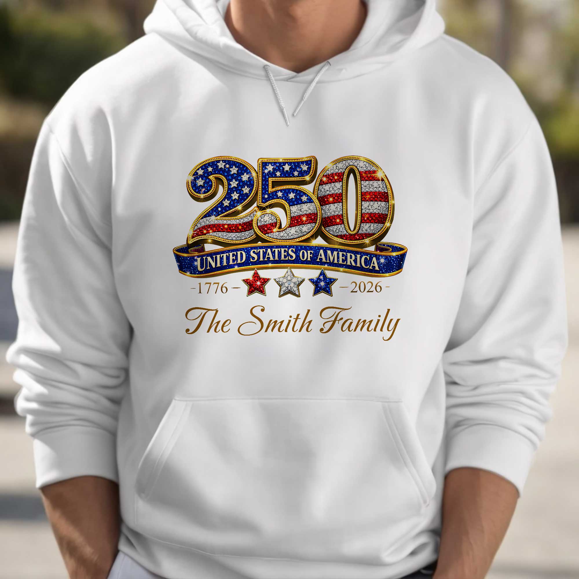 Personalized Family T-Shirt & Hoodie USA Flag Gift for Dad Shirt GradoCreations
