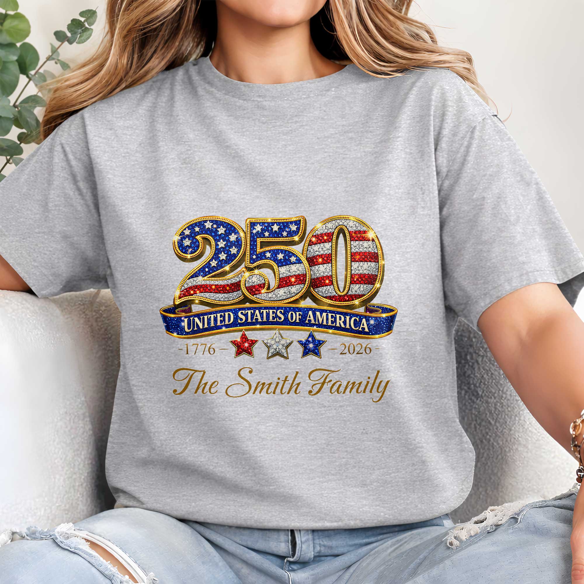 Personalized Family T-Shirt & Hoodie USA Flag Gift for Dad Shirt GradoCreations