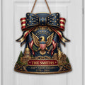 Personalized Eagle American Flag Wood Sign Custom Gift Idea Wood Sign GradoCreations