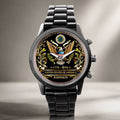 Personalized Black Men's Watch Custom Name Gift for Dad Men's Watch GradoCreations