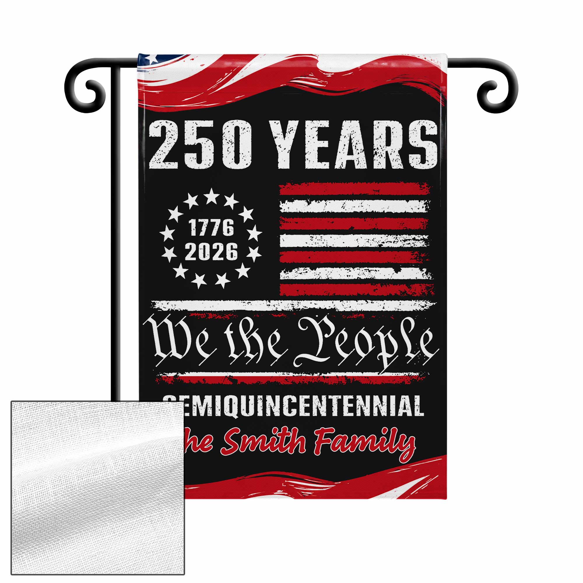 Personalized 4th of July Garden Flag Custom Family Name Gift Garden Flag GradoCreations