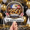 Personalized Custom Hand Fan with Family Eagle Flag Gift for 4th of July Hand Fan GradoCreations