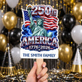 Personalized Custom Hand Fan American Flag Bald Eagle Gift Hand Fan GradoCreations