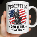 Personalized Patriotic Dog Coffee Mug Custom Gift with American Flag Edge-to-edge Mug GradoCreations