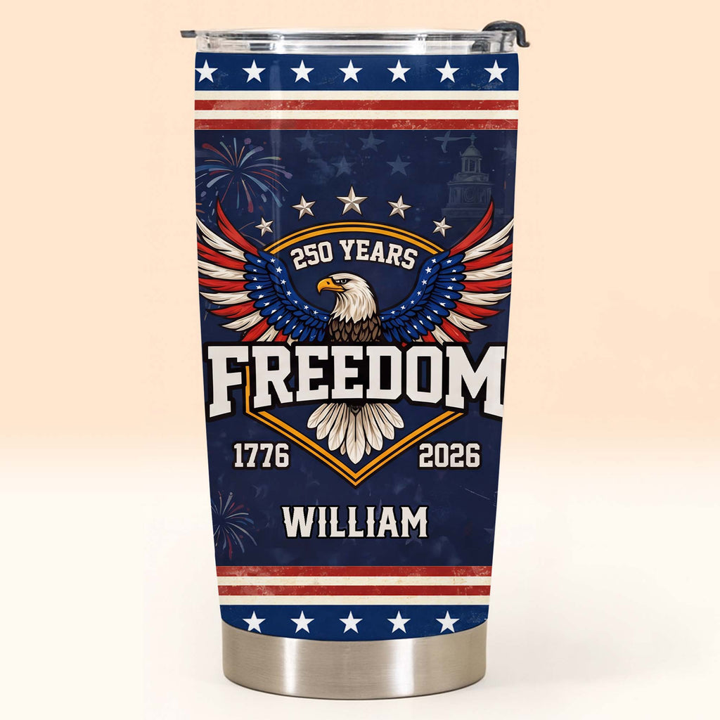 Personalized Stainless Steel Tumbler 20oz Eagle Gift for Dad 20oz Tumbler GradoCreations