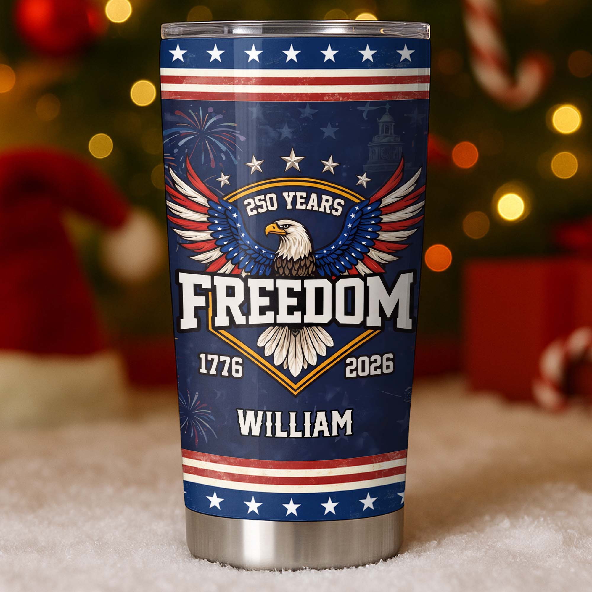 Personalized Stainless Steel Tumbler 20oz Eagle Gift for Dad 20oz Tumbler GradoCreations