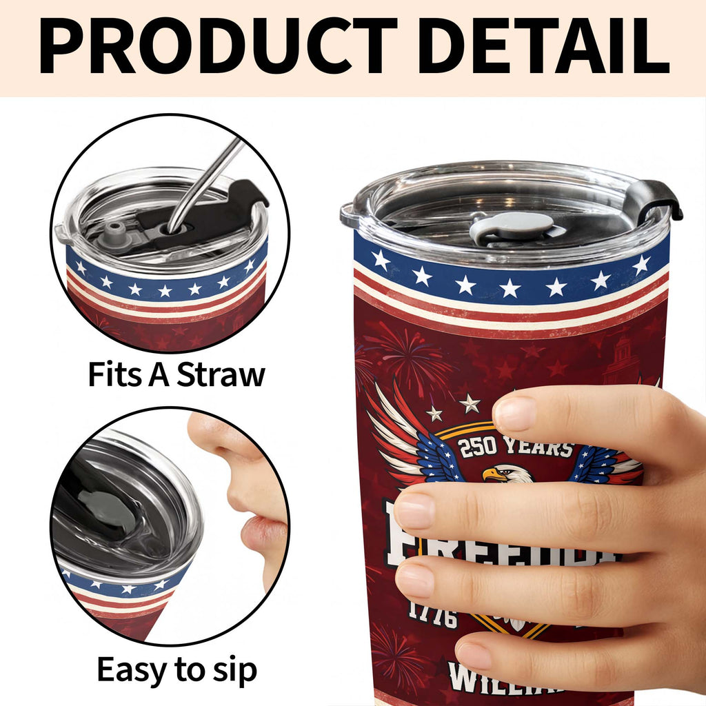 Personalized Stainless Steel Tumbler 20oz Eagle Gift for Dad 20oz Tumbler GradoCreations