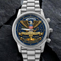 Personalized Custom Black Men's Watch Gift for Dad Anniversary Men's Watch GradoCreations