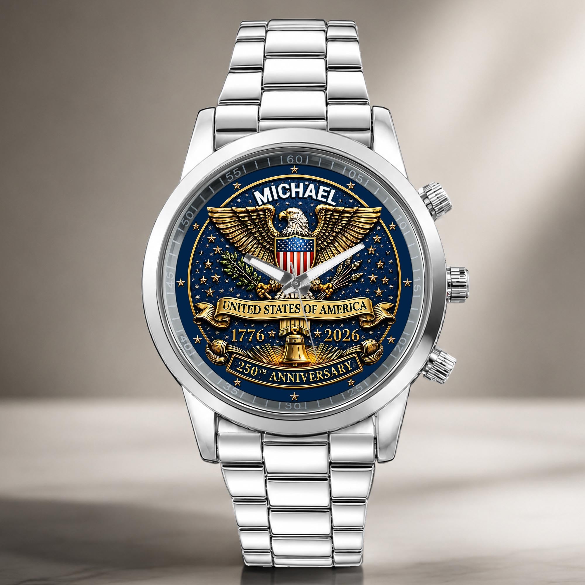 Personalized Custom Black Men's Watch Gift for Dad Anniversary Men's Watch GradoCreations