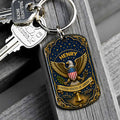 Personalized Stainless Steel Keychain Custom Name Gift for Dad