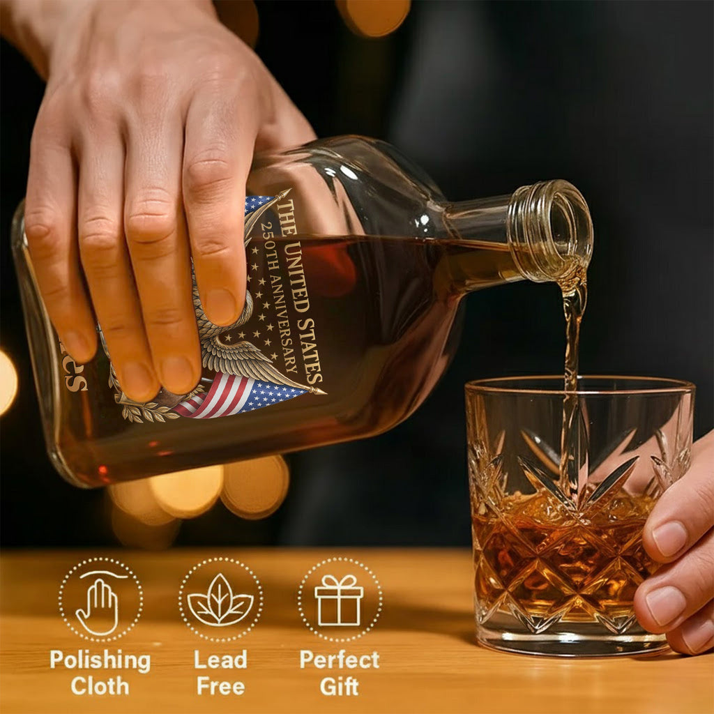 Personalized Whiskey Bottle Custom Name Gift for Dad 4th of July Whiskey Bottle GradoCreations