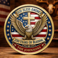 Custom Commemorative Coin God Bless America 250th Anniversary Gift for Dad Commemorative Coin GradoCreations