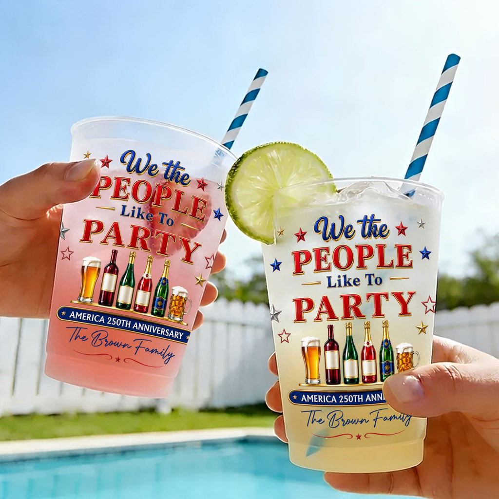 Personalized Frosted Cups Custom Name Party Gift for 4th of July Frosted Cups GradoCreations