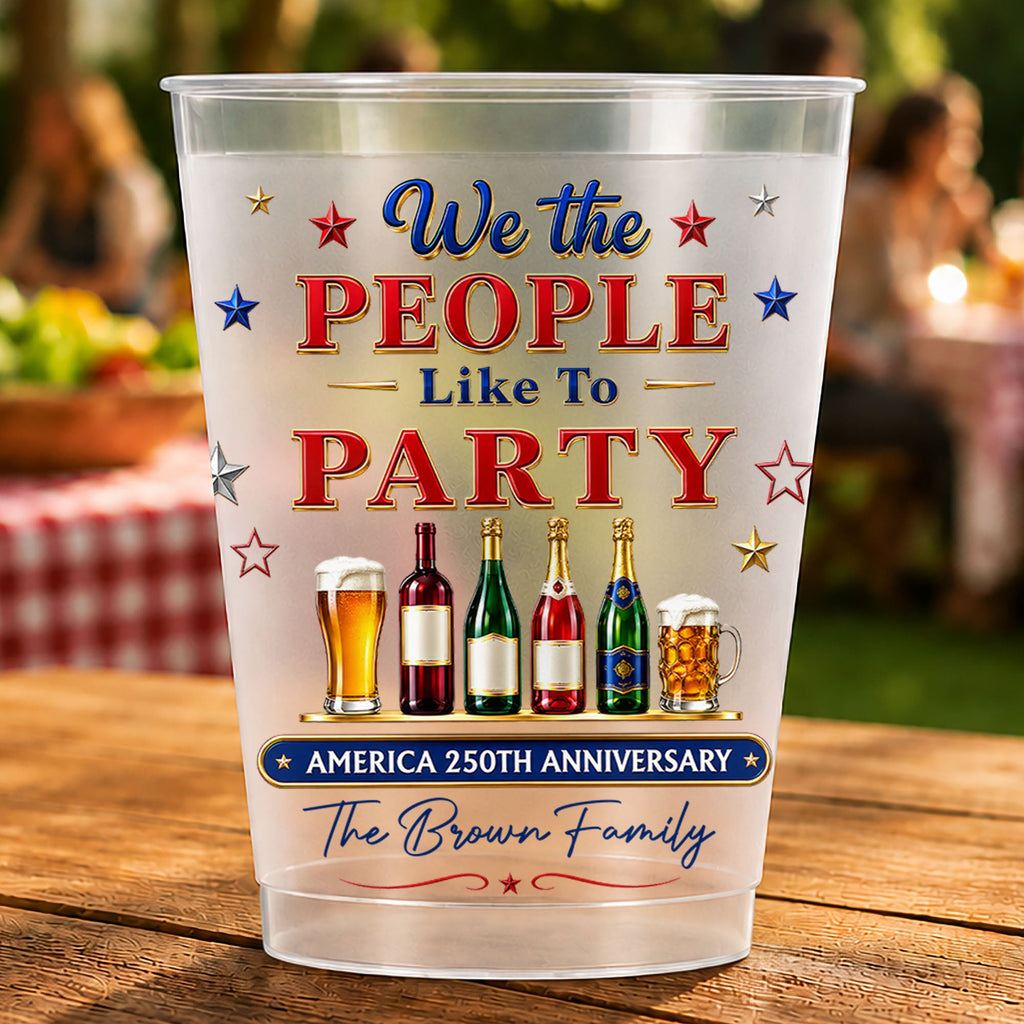 Personalized Frosted Cups Custom Name Party Gift for 4th of July Frosted Cups GradoCreations