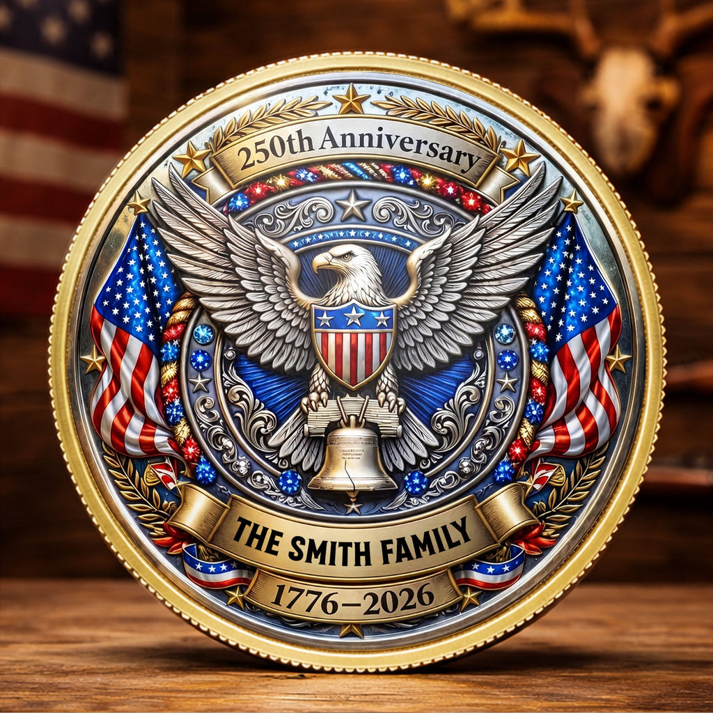 Personalized Commemorative Coin 250th Anniversary Gift for Family Commemorative Coin GradoCreations