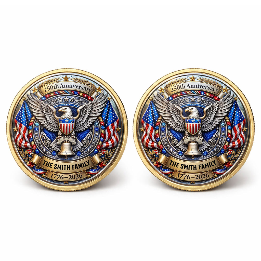 Personalized Commemorative Coin 250th Anniversary Gift for Family Commemorative Coin GradoCreations