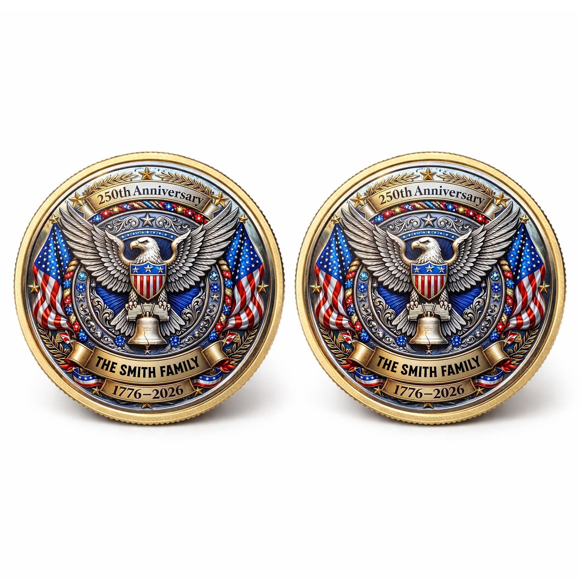 Personalized Commemorative Coin 250th Anniversary Gift for Family Commemorative Coin GradoCreations