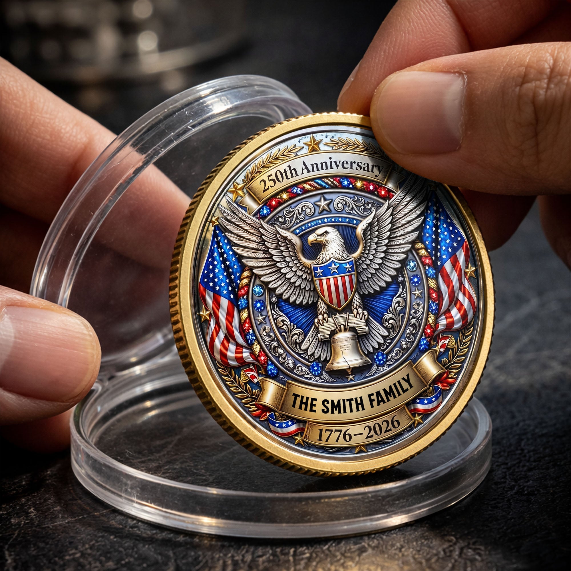 Personalized Commemorative Coin 250th Anniversary Gift for Family Commemorative Coin GradoCreations