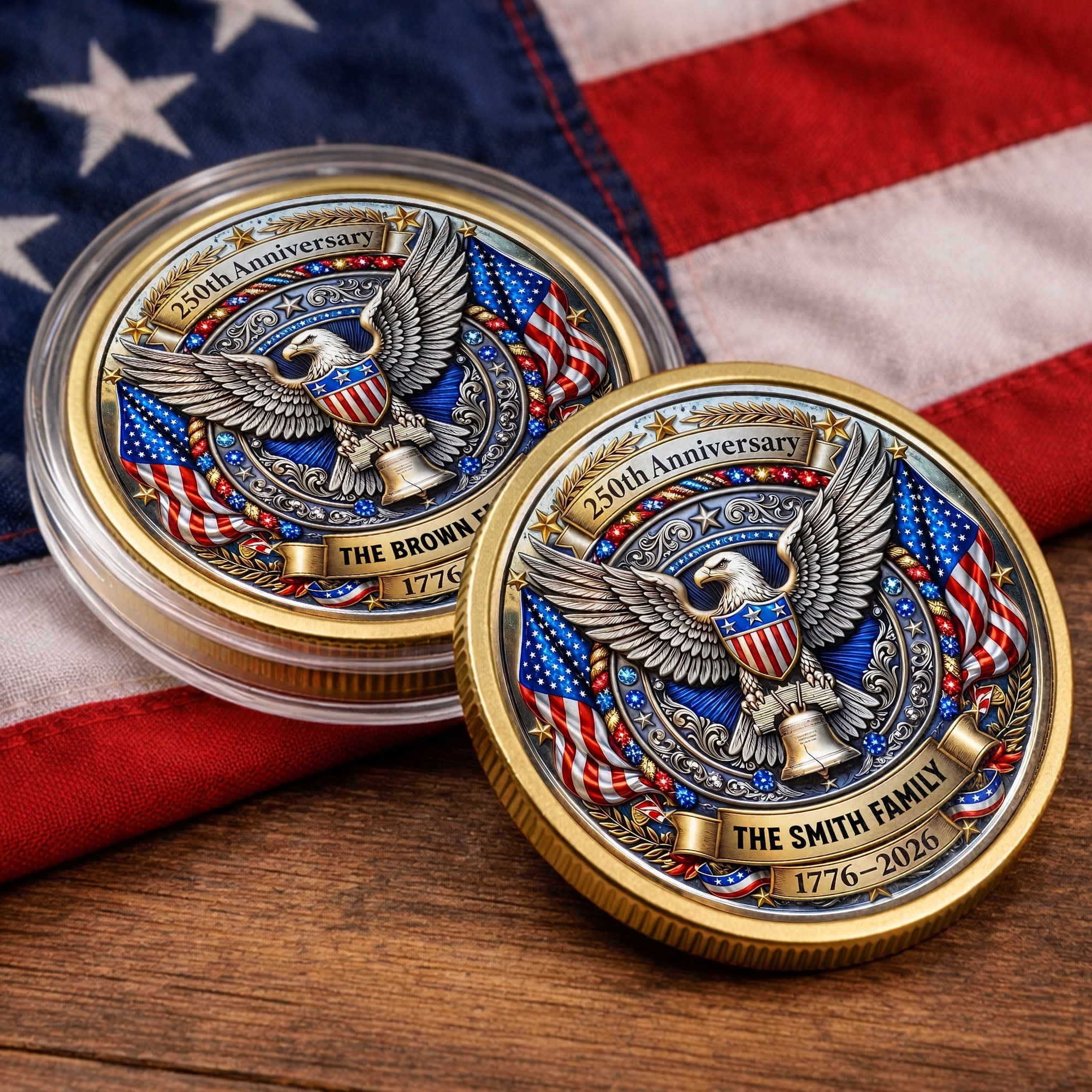 Personalized Commemorative Coin 250th Anniversary Gift for Family Commemorative Coin GradoCreations