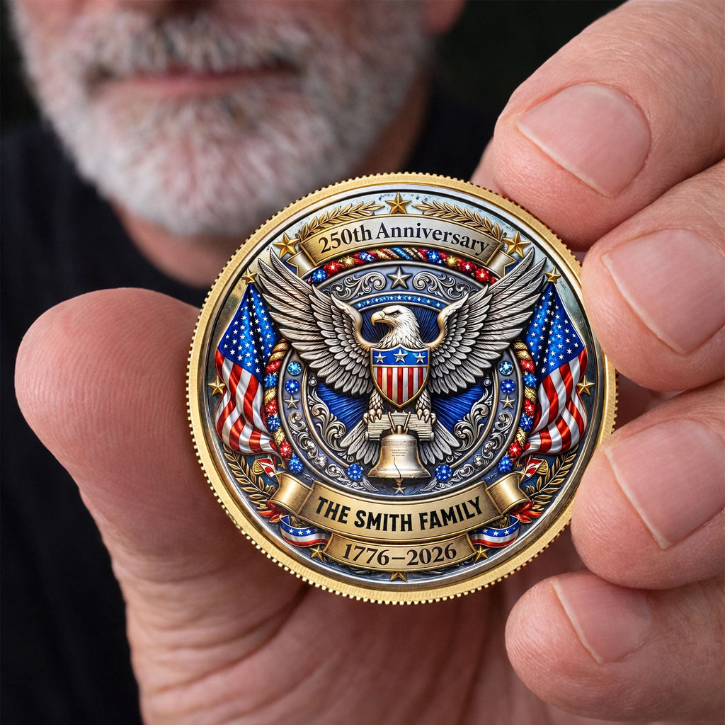 Personalized Commemorative Coin 250th Anniversary Gift for Family Commemorative Coin GradoCreations
