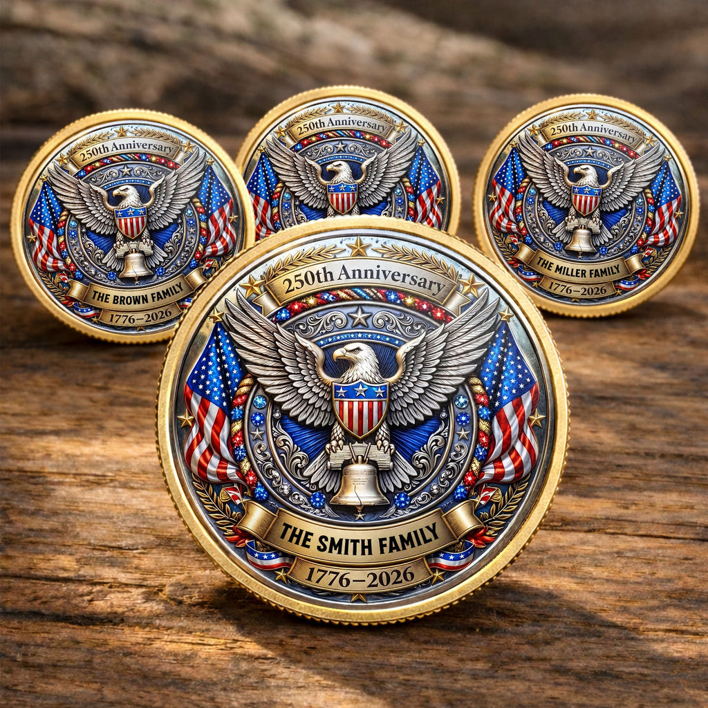 Personalized Commemorative Coin 250th Anniversary Gift for Family Commemorative Coin GradoCreations