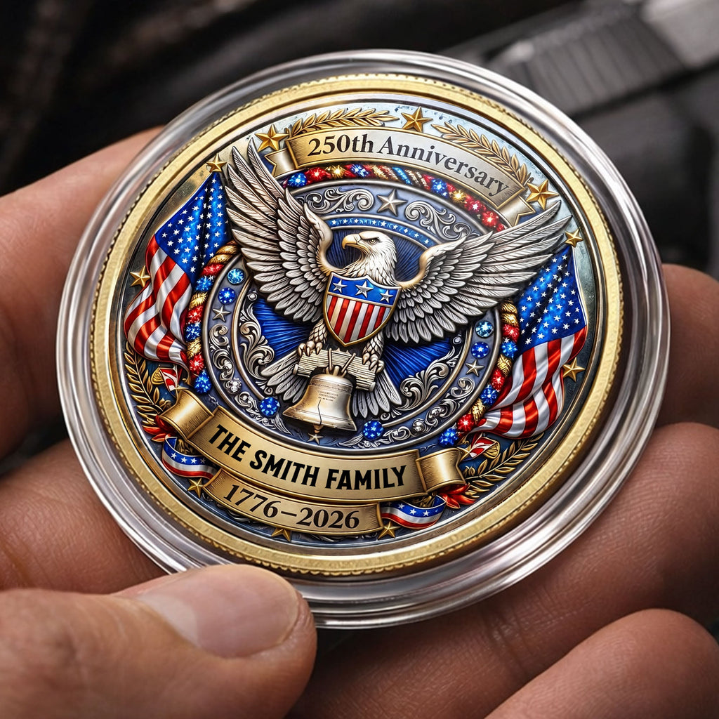 Personalized Commemorative Coin 250th Anniversary Gift for Family Commemorative Coin GradoCreations