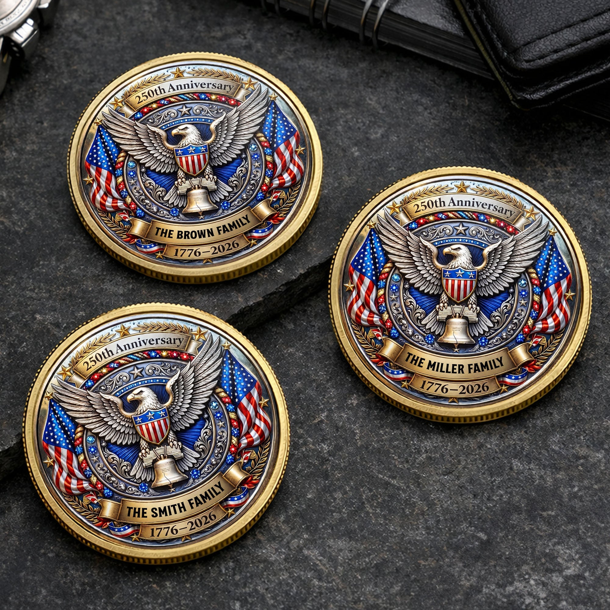 Personalized Commemorative Coin 250th Anniversary Gift for Family Commemorative Coin GradoCreations