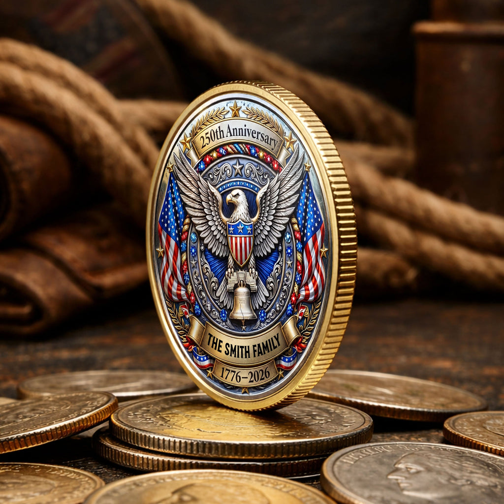 Personalized Commemorative Coin 250th Anniversary Gift for Family Commemorative Coin GradoCreations